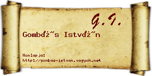 Gombás István névjegykártya