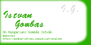 istvan gombas business card